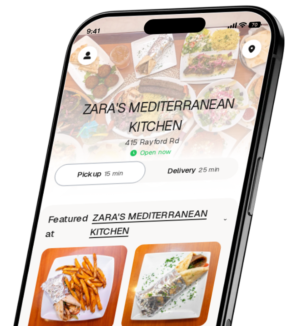 ZARA'S MEDITERRANEAN KITCHEN app preview