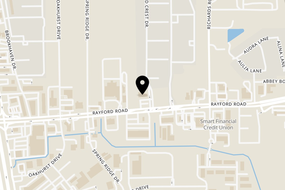 Map showing the location of ZARA'S MEDITERRANEAN KITCHEN on 415 Rayford Rd in Spring